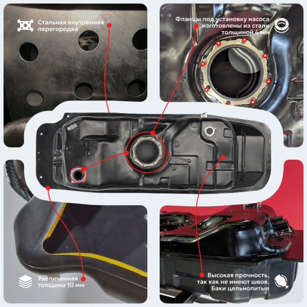 Купить Пластиковый топливный бак SsangYong Actyon (Дизель) 2005-2012 г.в (bolt-on) Пластиковый топливный бак SsangYong Actyon (Дизель) 2005-2012 г.в (bolt-on)